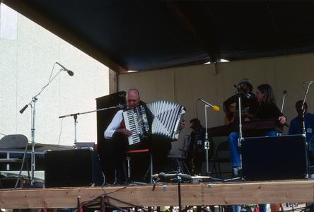 Finnish American musicians on stage