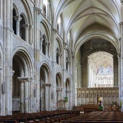 Christchurch Priory nave looking east