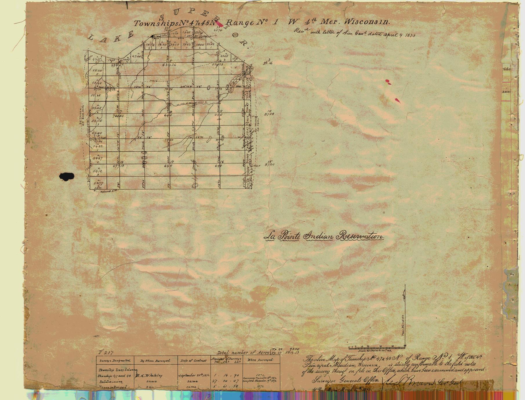 [Public Land Survey System map: Wisconsin Township 47 North, Range 01 West]