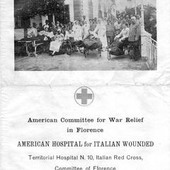 American hospital for Italian wounded: Territorial Hospital N. 10, Italian Red Cross, Committee of Florence