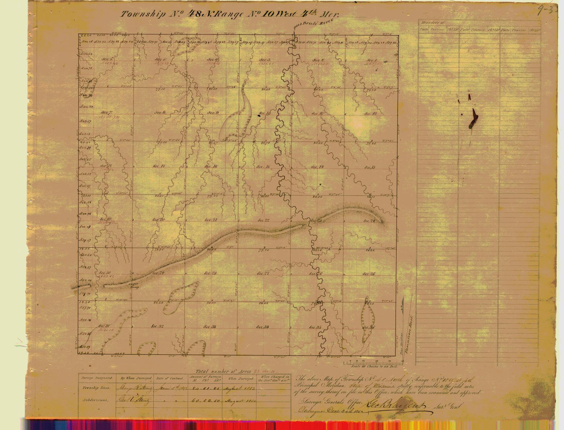 [Public Land Survey System map: Wisconsin Township 48 North, Range 10 West]