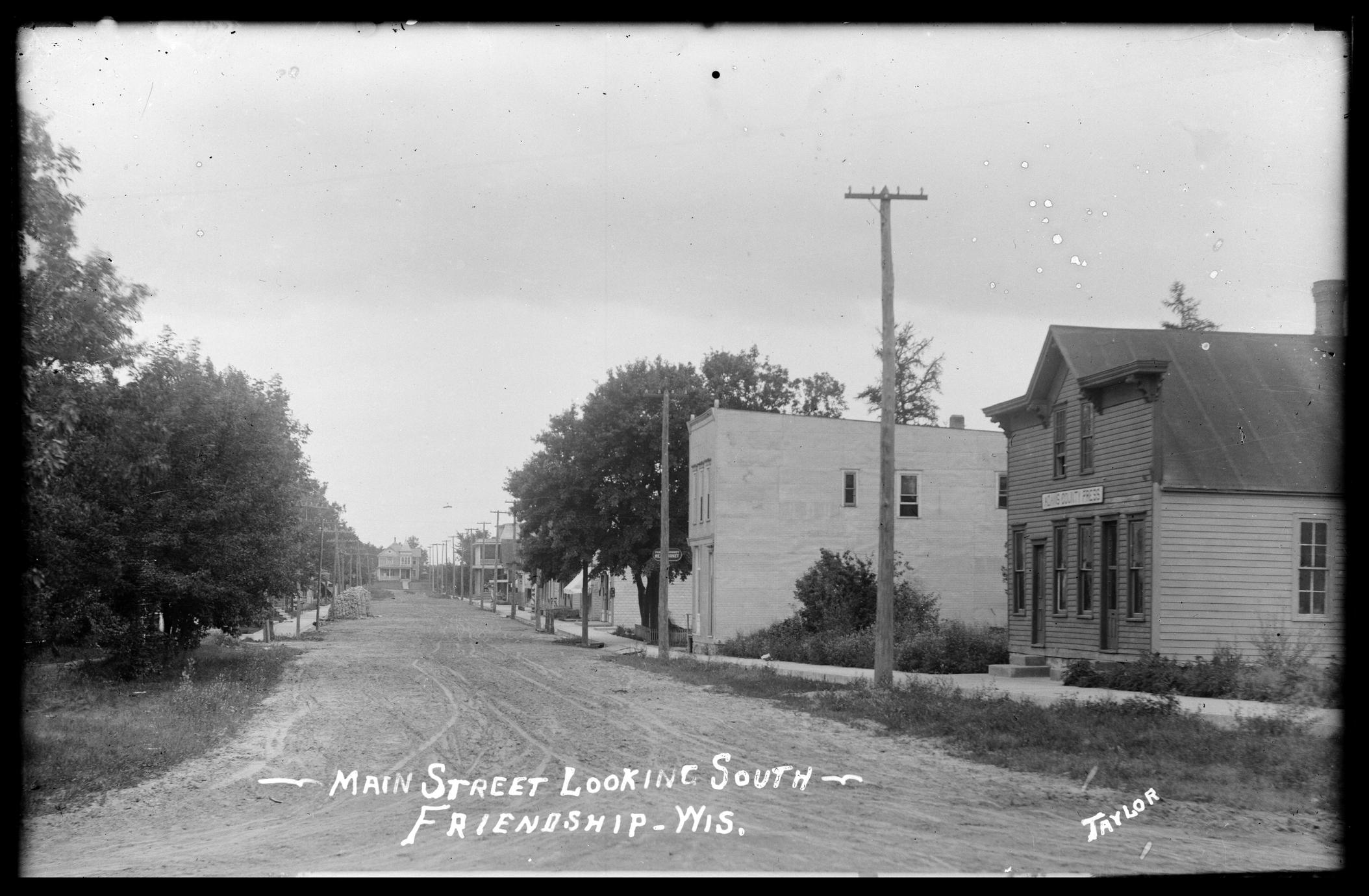 Main Street looking south, Friendship, Wis.