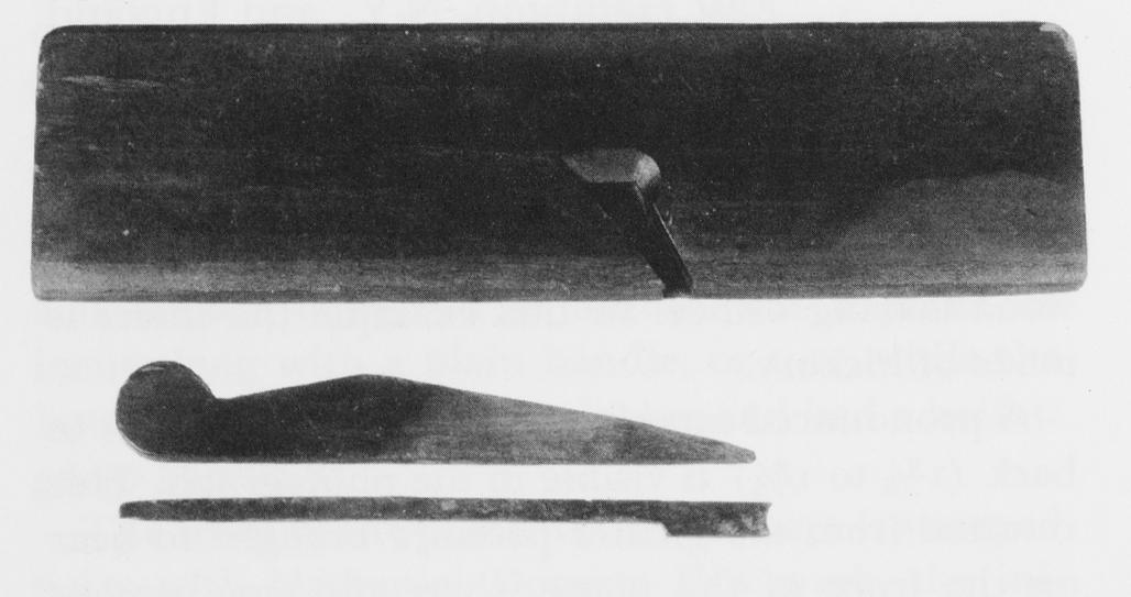 Black and white photograph of a hollow plane.