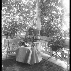 Mrs. F. S. Newell on porch