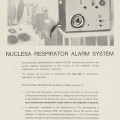 Nuclesa Respirator Alarm System advertisement