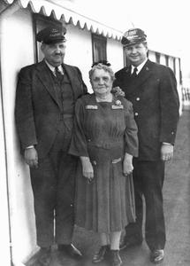 The three captains of the Gordon C. Greene