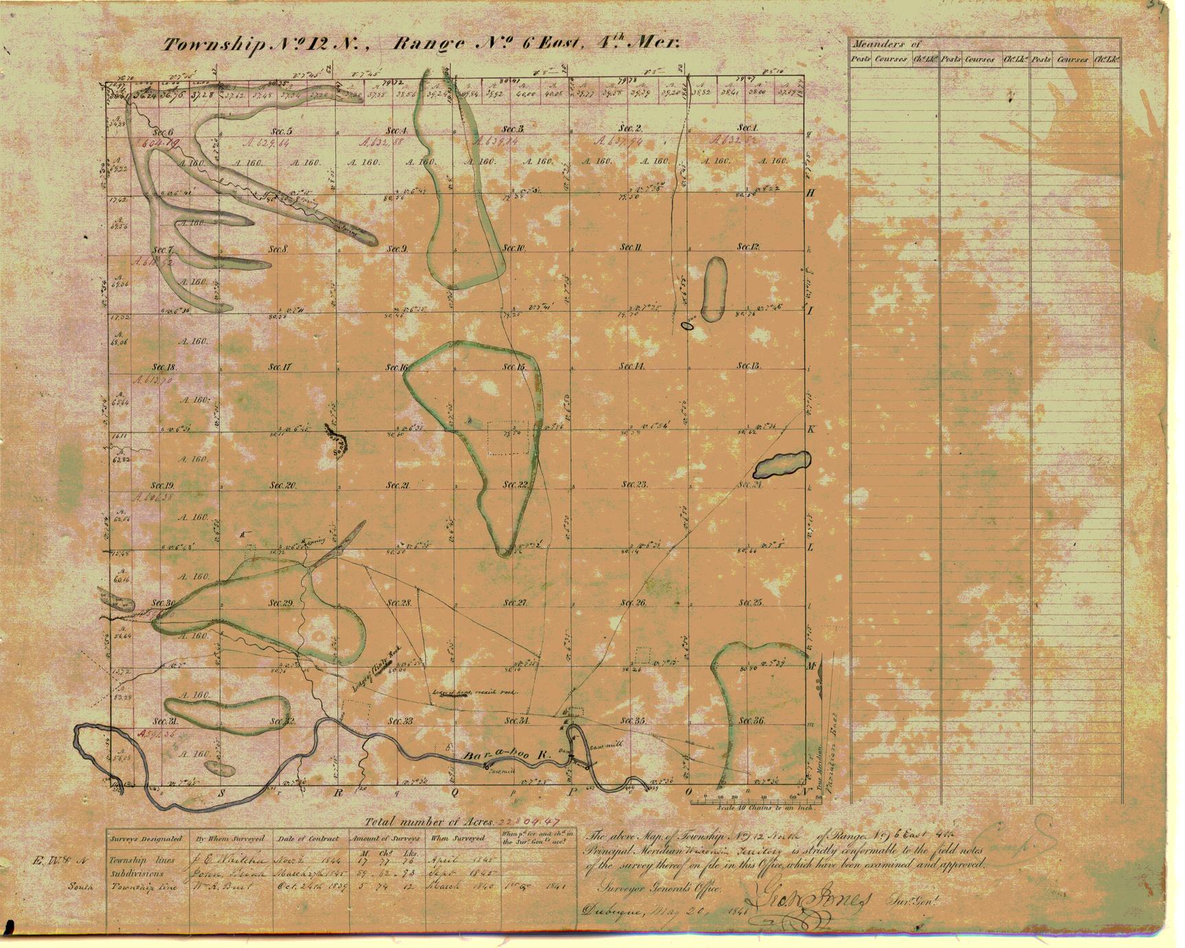 [Public Land Survey System map: Wisconsin Township 12 North, Range 06 East]