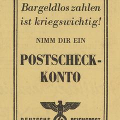 PostscheckKonto advertisement