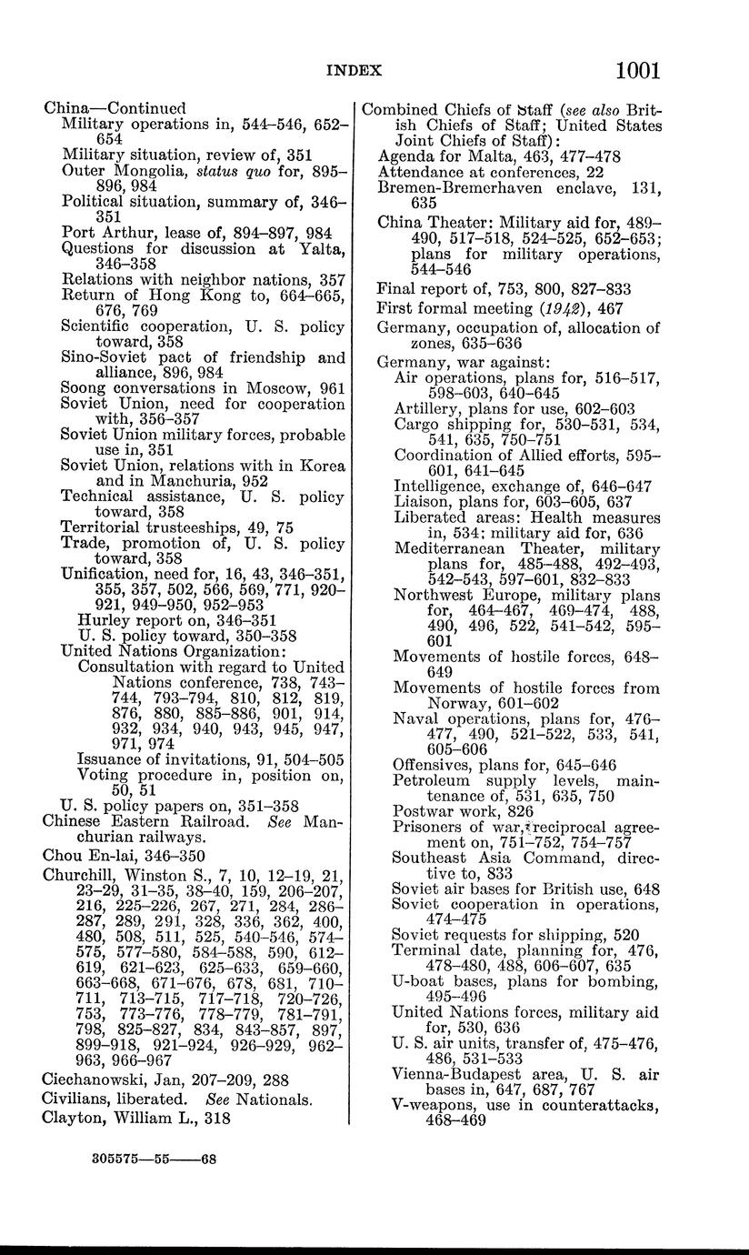 Foreign relations of the United States Conferences at Malta and Yalta