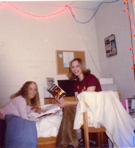 Studying in their dorm