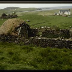 Isle of Skye, landscape with ruined buildings