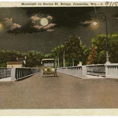Racine Street Bridge at night
