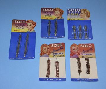 Solo brand curlers on original cards