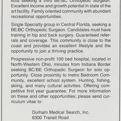 Durham Medical Search advertisement
