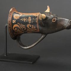 Drinking Vessel (Rhyton) in the Shape of a Bull Head