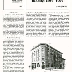 First National Bank in Manitowoc, 100 years of banking : 1894-1994