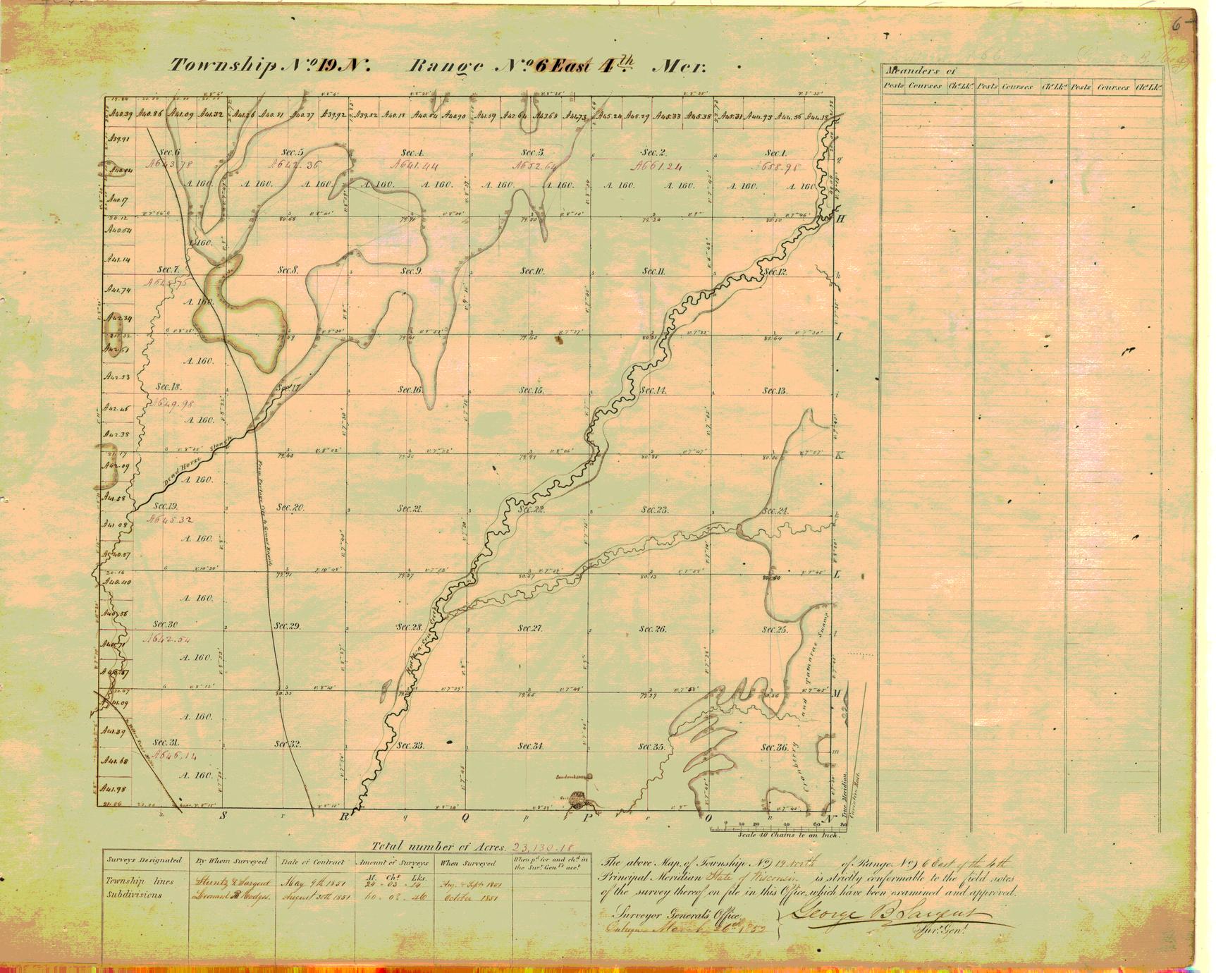 [Public Land Survey System map: Wisconsin Township 19 North, Range 06 East]
