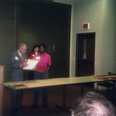 Tara Mahan receives 2002 COE Undergraduate Excellence Award