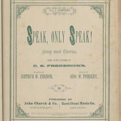 Speak, only speak