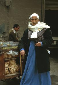 Man Selling Bread on Cairo Street