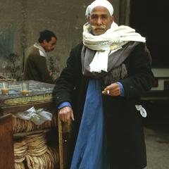 Man Selling Bread on Cairo Street