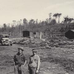 Thwaites and Eberhardt at old logging camp