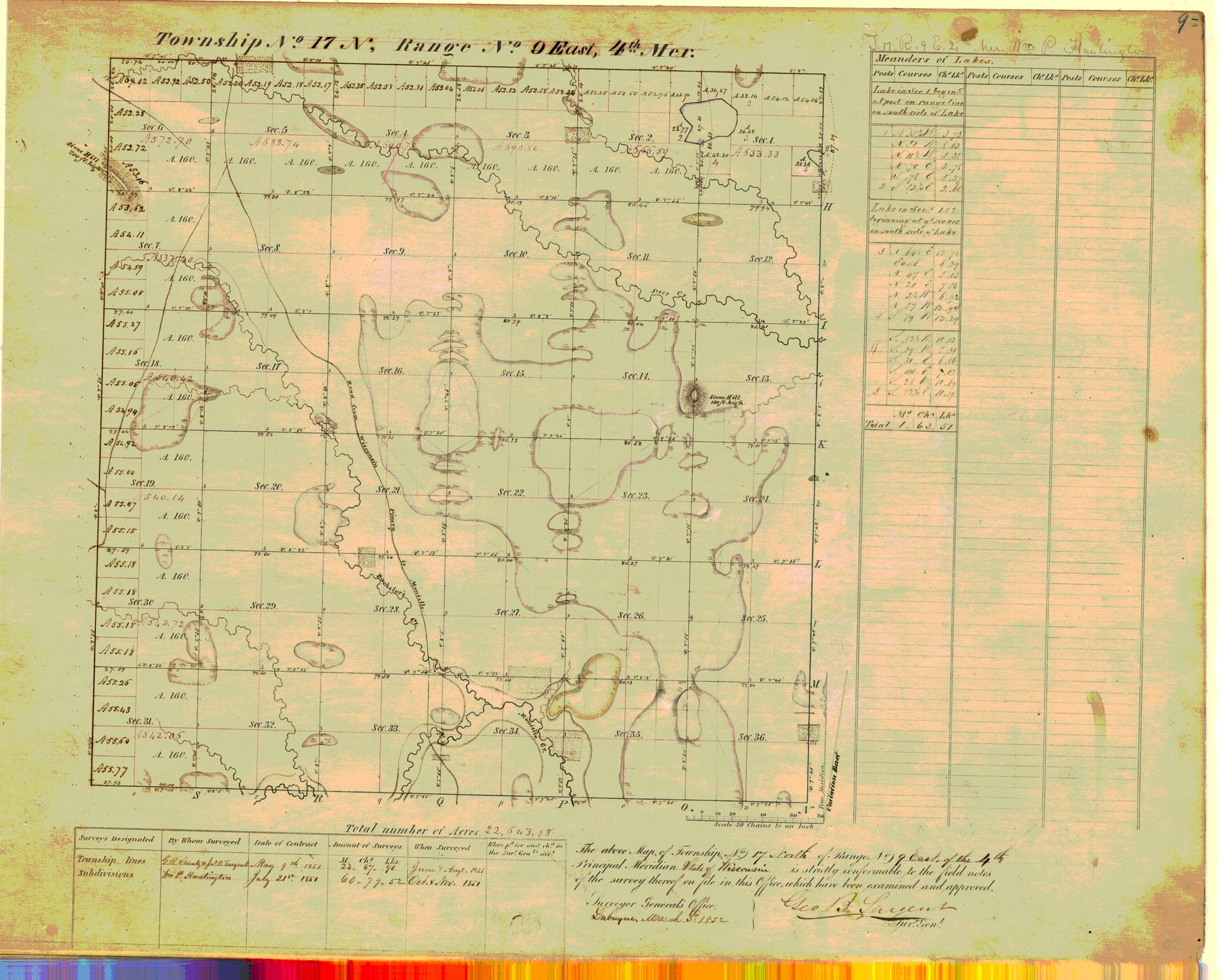 [Public Land Survey System map: Wisconsin Township 17 North, Range 09 East]
