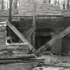 Constructing a shelter in the Arboretum