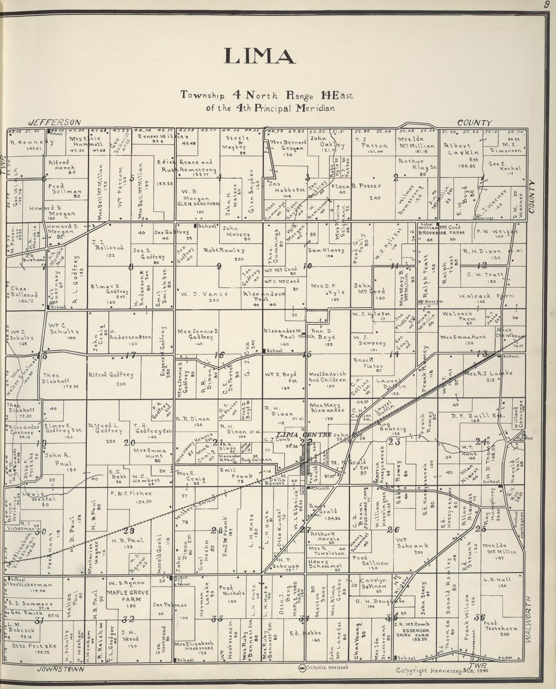 Rock County Plat Book Full View Uwdc Uw Madison Libraries