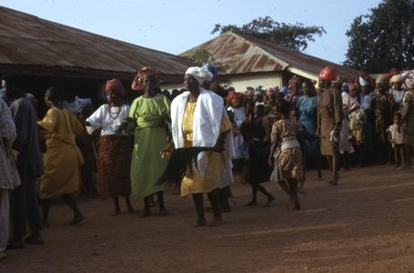 Women dancing at the yam festival