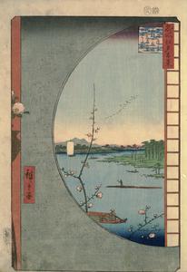 View from Massaki of the Suijin Grove, Uchi River and Sekiya, no. 36 from the series One-hundred Views of Famous Places in Edo