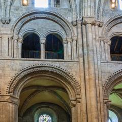 Durham Cathedral nave arcade, gallery and clerestory