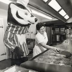 Bucky Badger helps make lunch