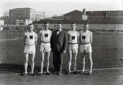 Four mile relay team at Drake meet 1916
