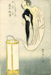 The Actor Onoe Matsusuke as the Ghost of Kohada Koheiji Carrying the Head of His Wife