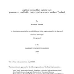 A global commodity’s regional cast: governance, smallholder rubber, and the state in southern Thailand