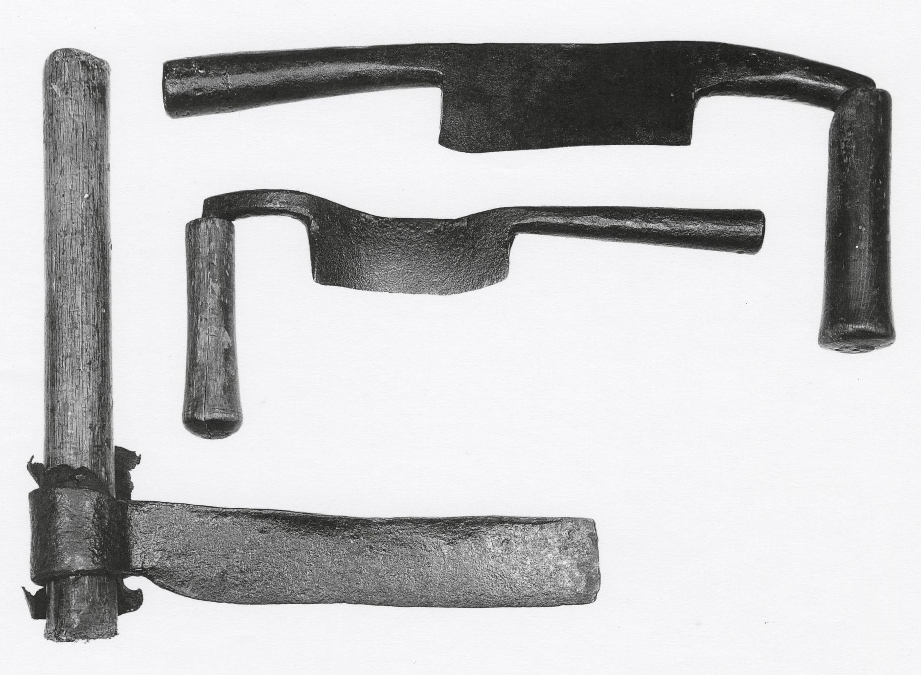 Three examples of drawknives.