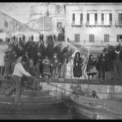 Beggars on wharf