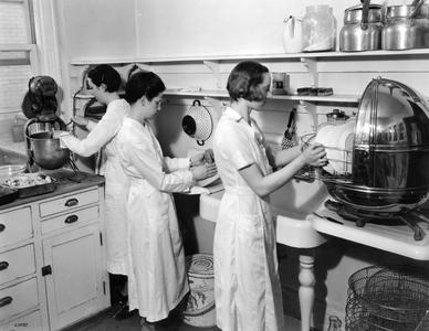 Students in the kitchen