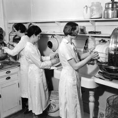 Students in the kitchen