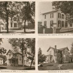 Four residences in Evansville Wisconsin