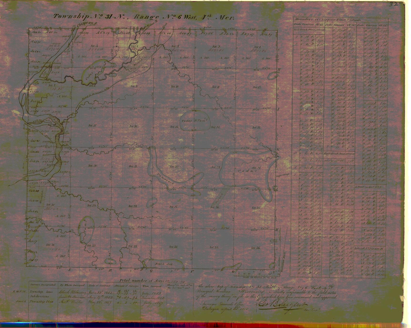 [Public Land Survey System map: Wisconsin Township 31 North, Range 06 West]