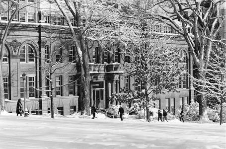 Education building in winter