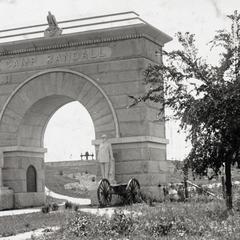 Camp Randall Arch with cannons