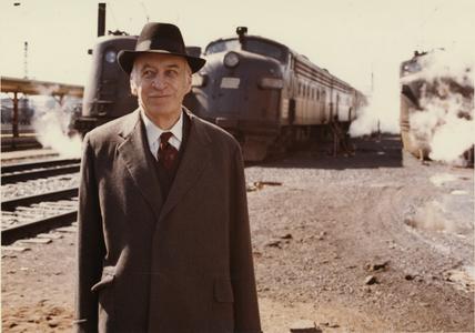 John H. Van Vleck with trains