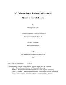 2-D Coherent Power Scaling of Mid-Infrared Quantum Cascade Lasers