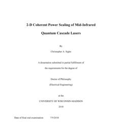 2-D Coherent Power Scaling of Mid-Infrared Quantum Cascade Lasers