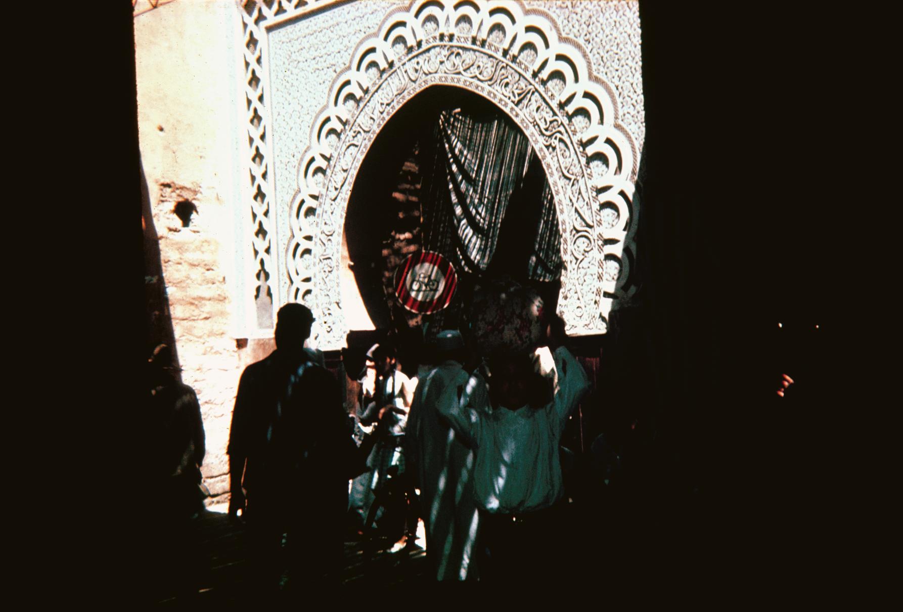 Carved Arch in the Souk in Marrakech