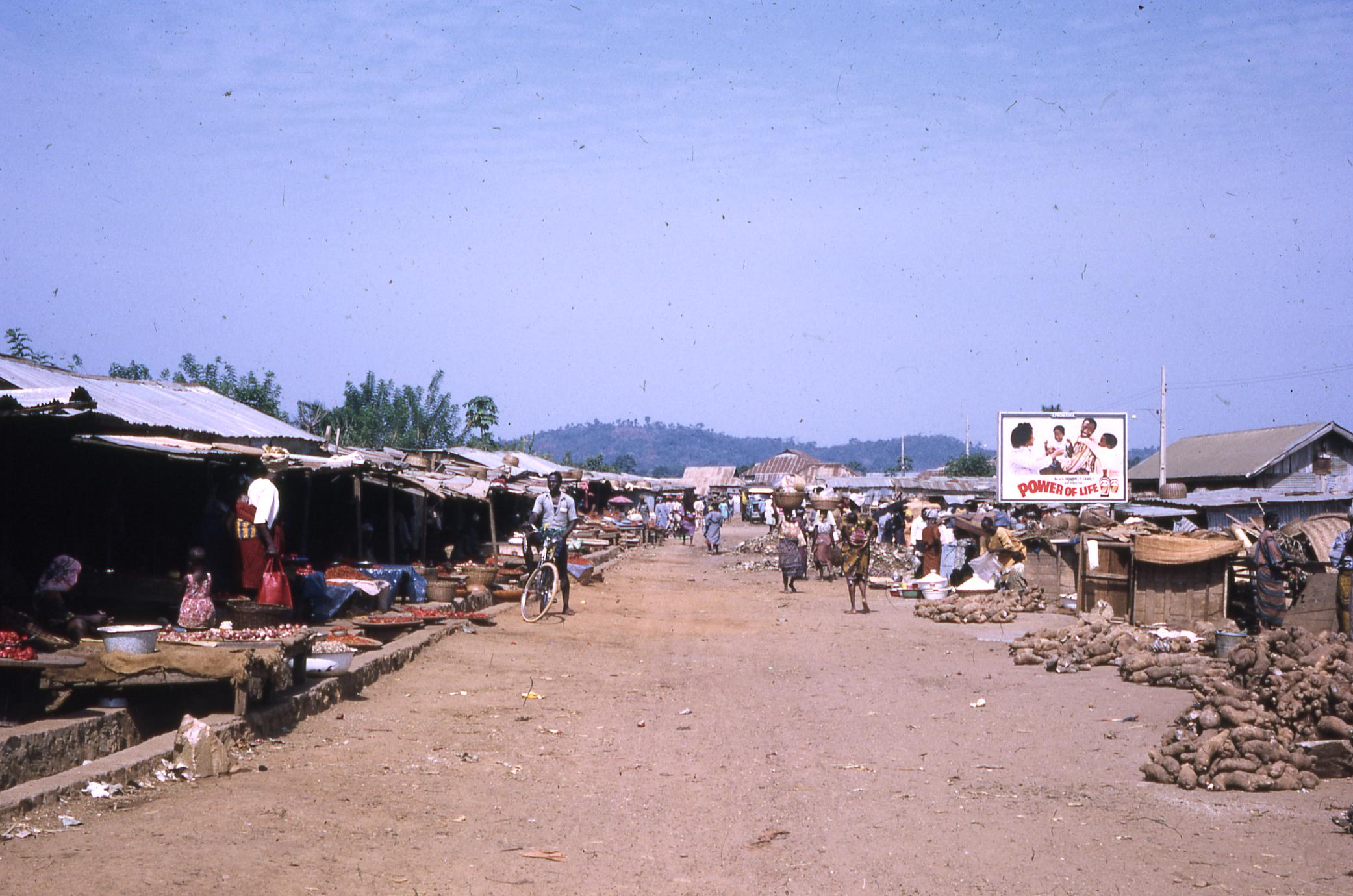 Main street of market