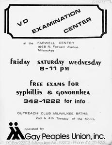 Poster - V.D. examination clinic